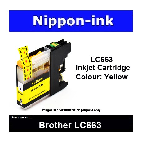 LC663 Yellow for Brother ink cartridge - LC663Y