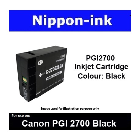PGI2700 Black For Canon ink cartridge - MB5070 MB5170 MB5370 MB5470 iB4070  iB4170 - PGI2700BK