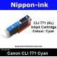 CLI770 XL Cyan ( CY ) for Canon ink cartridge - MG5770 MG7770 TS5070 TS8070 - CLI771CY CLI-771CY CLI 771