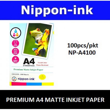 NP-A4100 100pcs Inkjet Paper (Matte) 110GSM