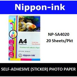 NP-SA4020 A4 Glossy Self Adhesive ( Sticker ) Photo 125GSM Inkjet Paper 20 pcs