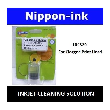 Cleaning solution ( To Remove Print Head Clog ) - For All Inkjet Printers - Brother Epson Canon HP Lexmark Dell