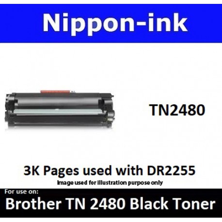 TN 2480 Black For Brother laser toner TN2480 Nipponink