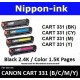 Cartridge 331 For Canon laser toner Cartridge331 Nipponink  ( Colour Selection Black Cyan Magenta Yellow )