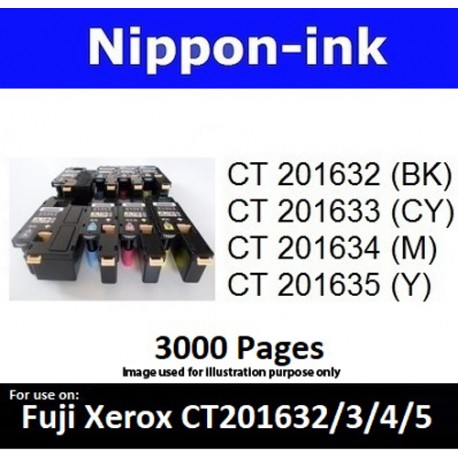 For Fuji Xerox CT 201632 CT 201633 CT 201634 CT 201635 laser toner Nipponink ( Black Cyan Magenta Yellow )