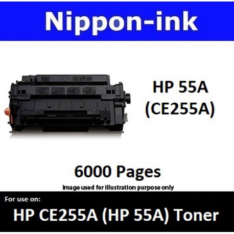 For HP 55 A ( CE 255A ) Black laser Toner Nipponink 55A ( CE255A )