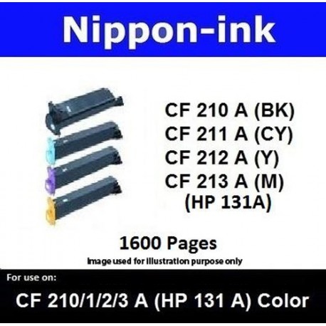 For HP 131 A ( CF 210A 211A 212A 213A ) laser Toner Nipponink 131A ( CF210A CF211A CF212A CF213A )( Black Cyan Magenta Yellow )