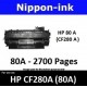 For HP 80 A ( CF 280A ) Black laser Toner Nipponink 80A ( CF280A )