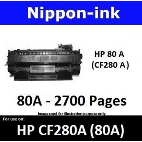 For HP 80 A ( CF 280A ) Black laser Toner Nipponink 80A ( CF280A )
