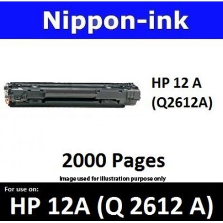For HP 12 A ( Q 2612A ) Black 2612 laser Toner Nipponink 12A ( Q2612A )